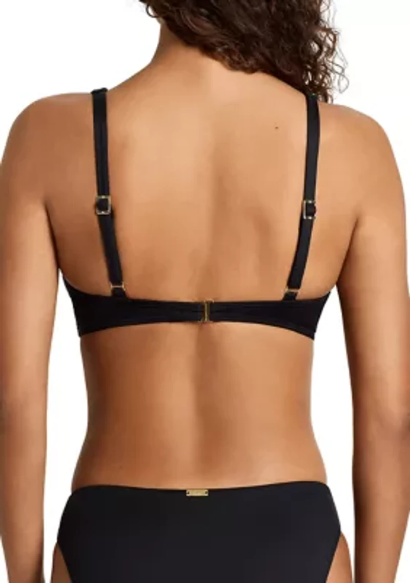 Beach Club Solids Ruffle Underwire Bra
