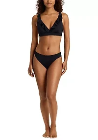 Beach Club Solids Ruffle Underwire Bra