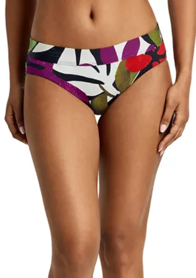 Modern Jungle Floral Hipster Swim Bottoms