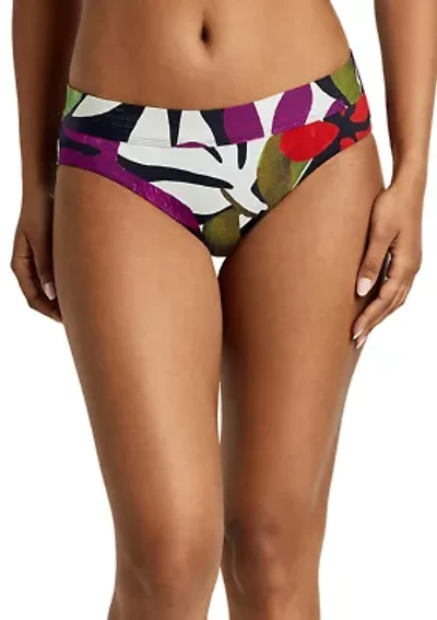 Modern Jungle Floral Hipster Swim Bottoms