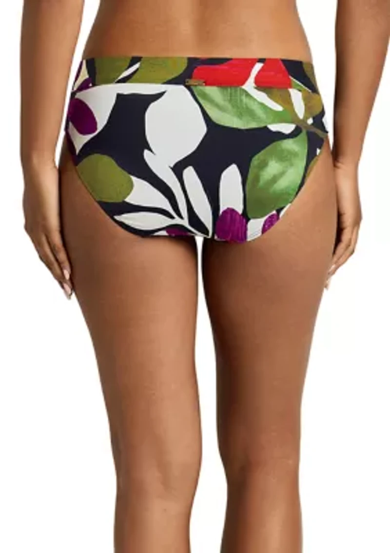 Modern Jungle Floral Hipster Swim Bottoms