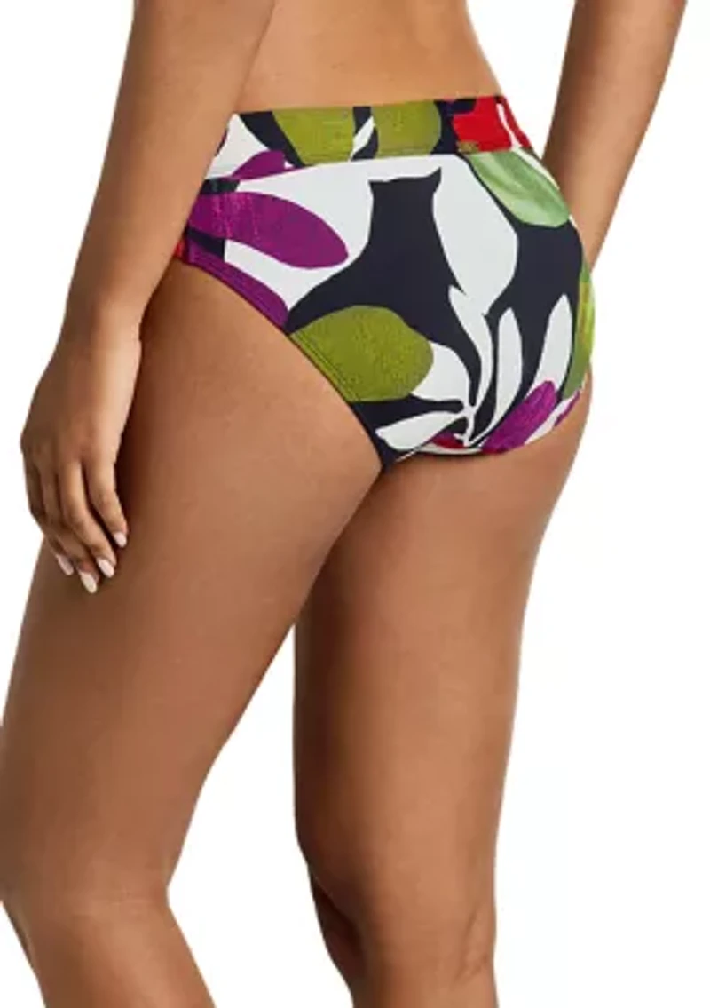Modern Jungle Floral Hipster Swim Bottoms