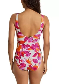 Ruffle Surplice One Piece Swimsuit