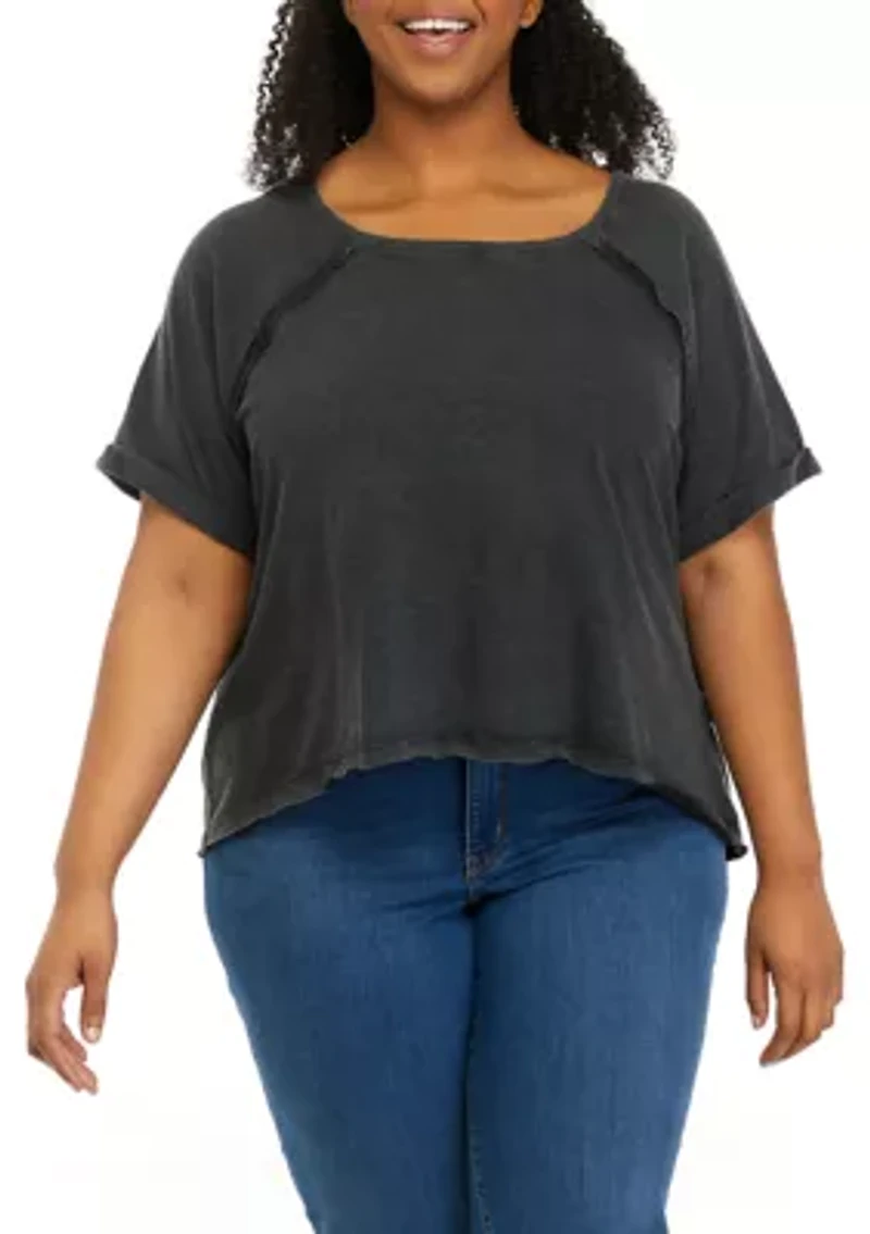 Plus Raglan Sleeve Boxy T-Shirt