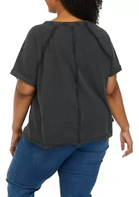 Plus Raglan Sleeve Boxy T-Shirt
