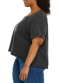 Plus Raglan Sleeve Boxy T-Shirt