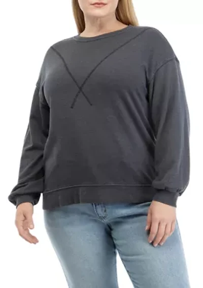 Plus Long Sleeve Crew Neck Sweatshirt