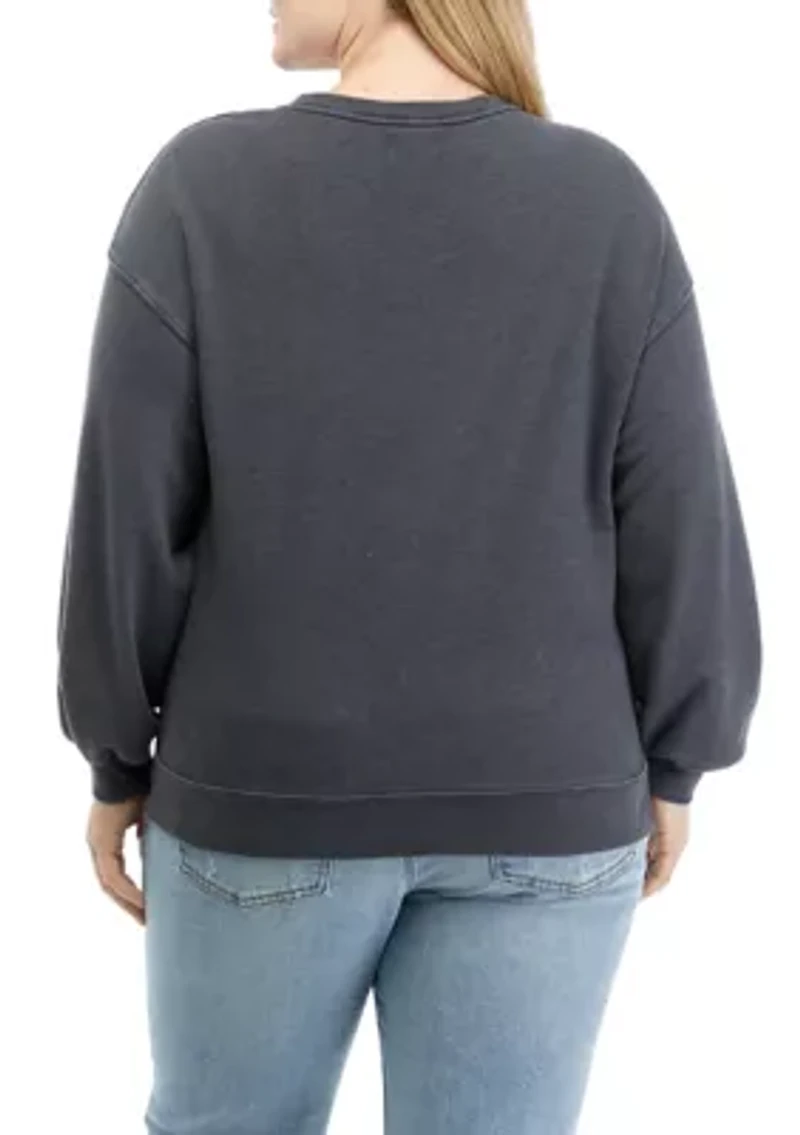 Plus Long Sleeve Crew Neck Sweatshirt