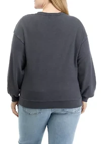 Plus Long Sleeve Crew Neck Sweatshirt