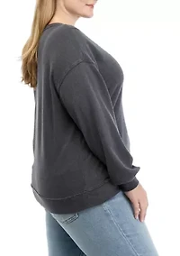 Plus Long Sleeve Crew Neck Sweatshirt