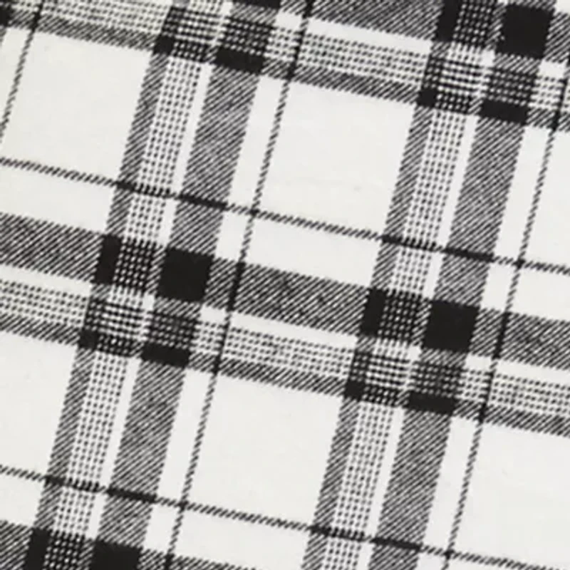 Plus Faux Wrap Plaid Skirt