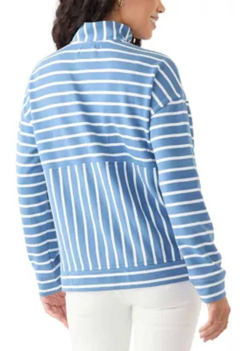 Petite Striped Sweatshirt