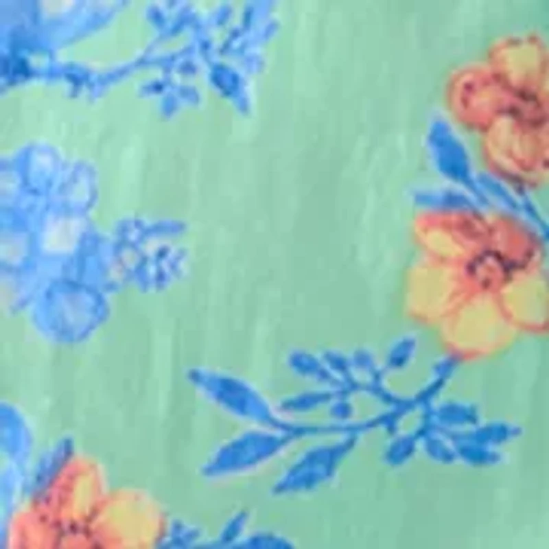 Petite 3/4 Sleeve V-Neck Texture Top