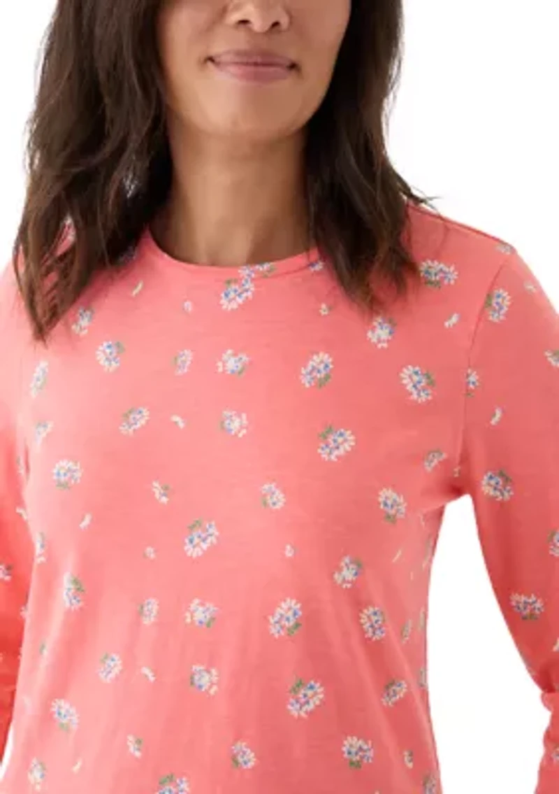 Women's 3/4 Surplice Hem Printed Tee