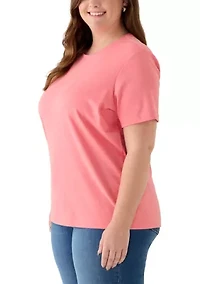 Plus Crew Neck Short Sleeve T-Shirt