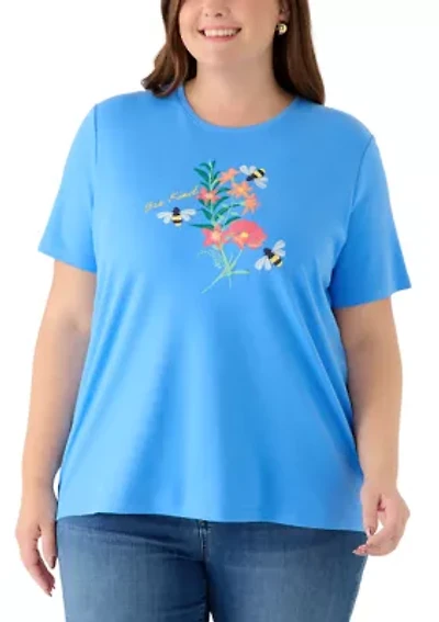 Plus Crew Neck Graphic T-Shirt