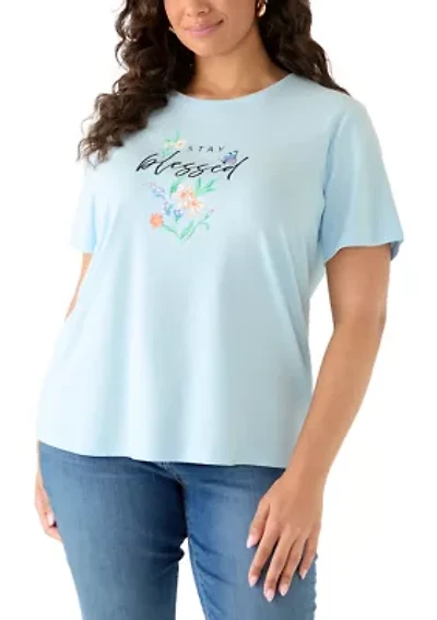 Plus Crew Neck Graphic T-Shirt