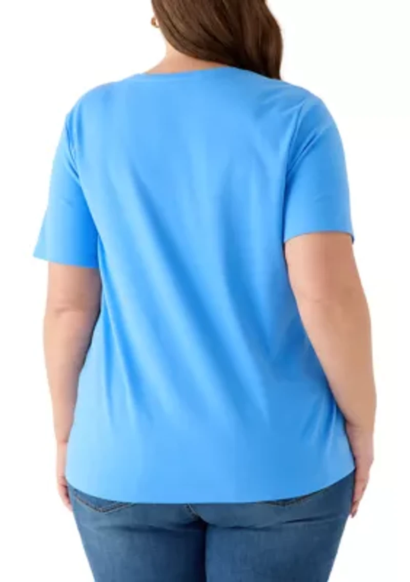 Plus Crew Neck Graphic T-Shirt