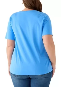 Plus Crew Neck Graphic T-Shirt