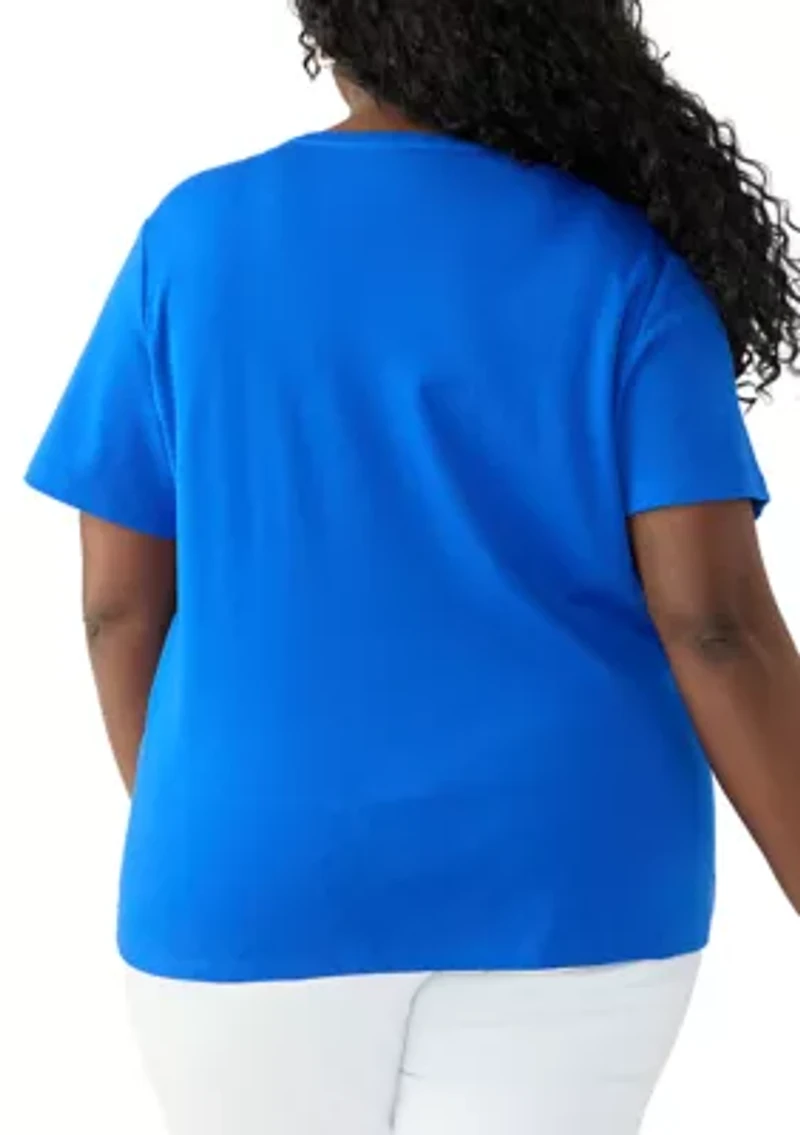 Plus Crew Neck Graphic T-Shirt