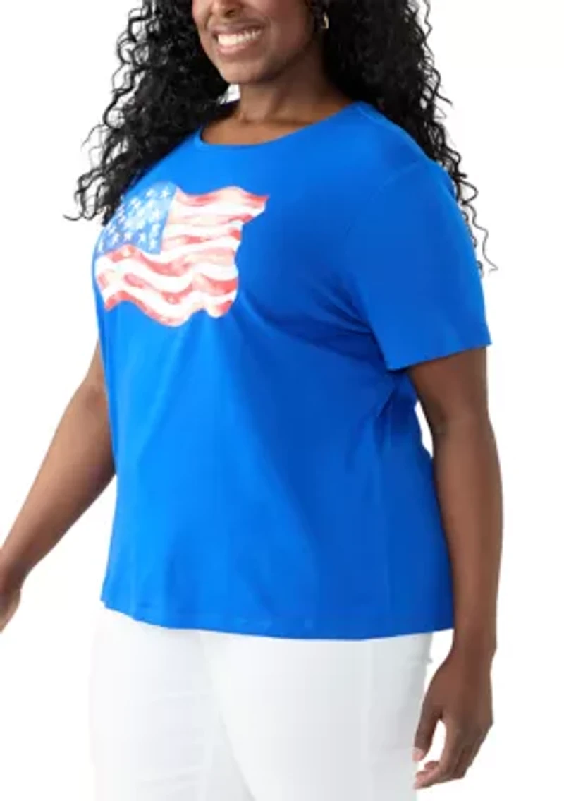 Plus Crew Neck Graphic T-Shirt