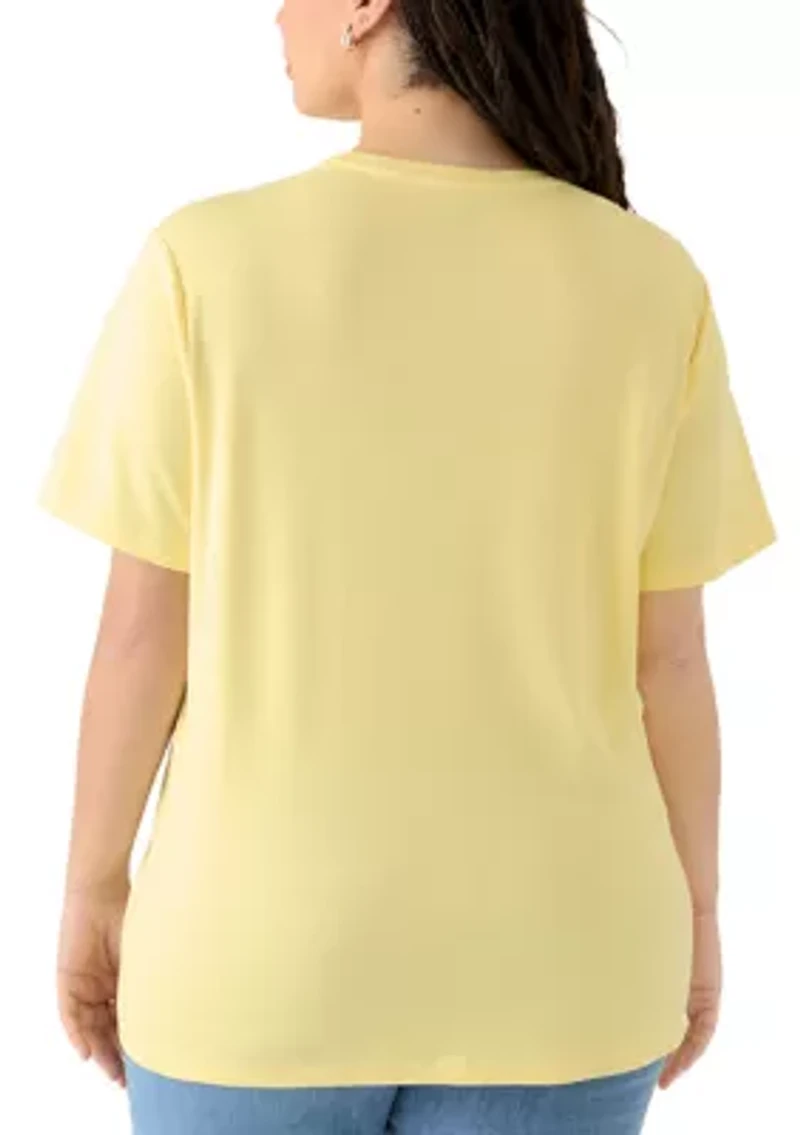 Plus Crew Neck Graphic T-Shirt