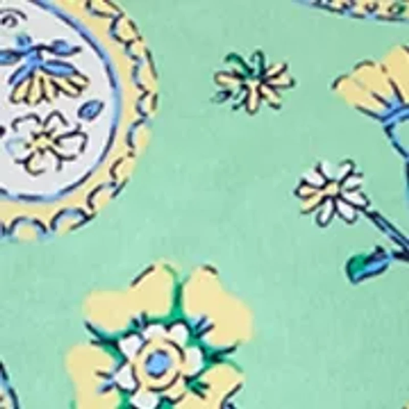 Plus Three-Quarter Sleeve Printed Crew Neck Top