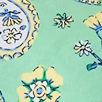 Plus Three-Quarter Sleeve Printed Crew Neck Top