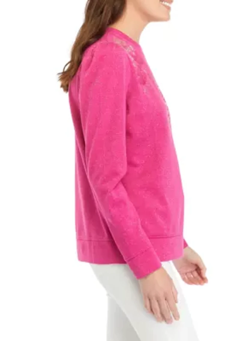 Women's Long Sleeve Sequin Sweatshirt