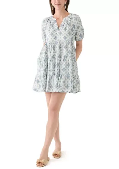 Women's Short Sleeve Peasant Dress