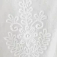Women's Short Sleeve Embroidered Woven Top