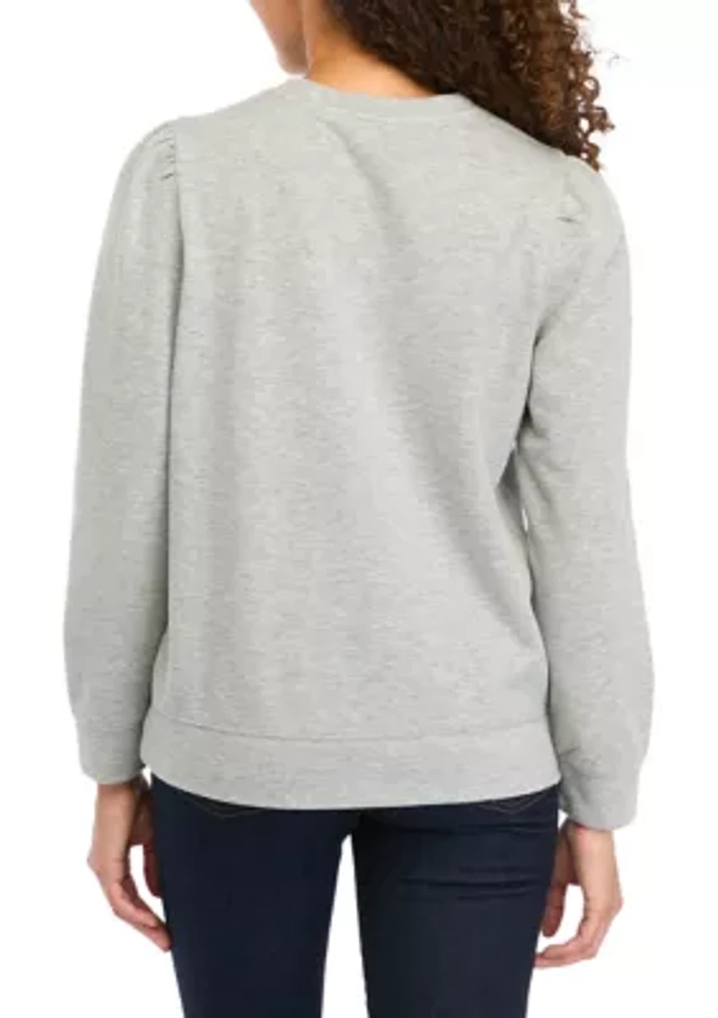 Petite Sequin Sweatshirt