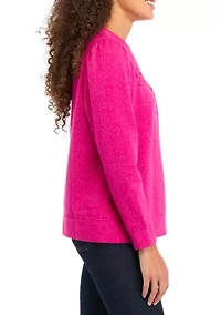 Petite Sequin Sweatshirt