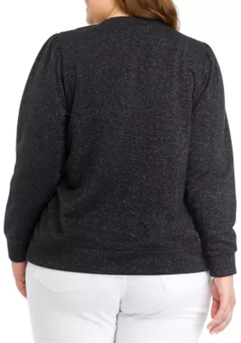 Plus Long Sleeve Sequin Sweatshirt