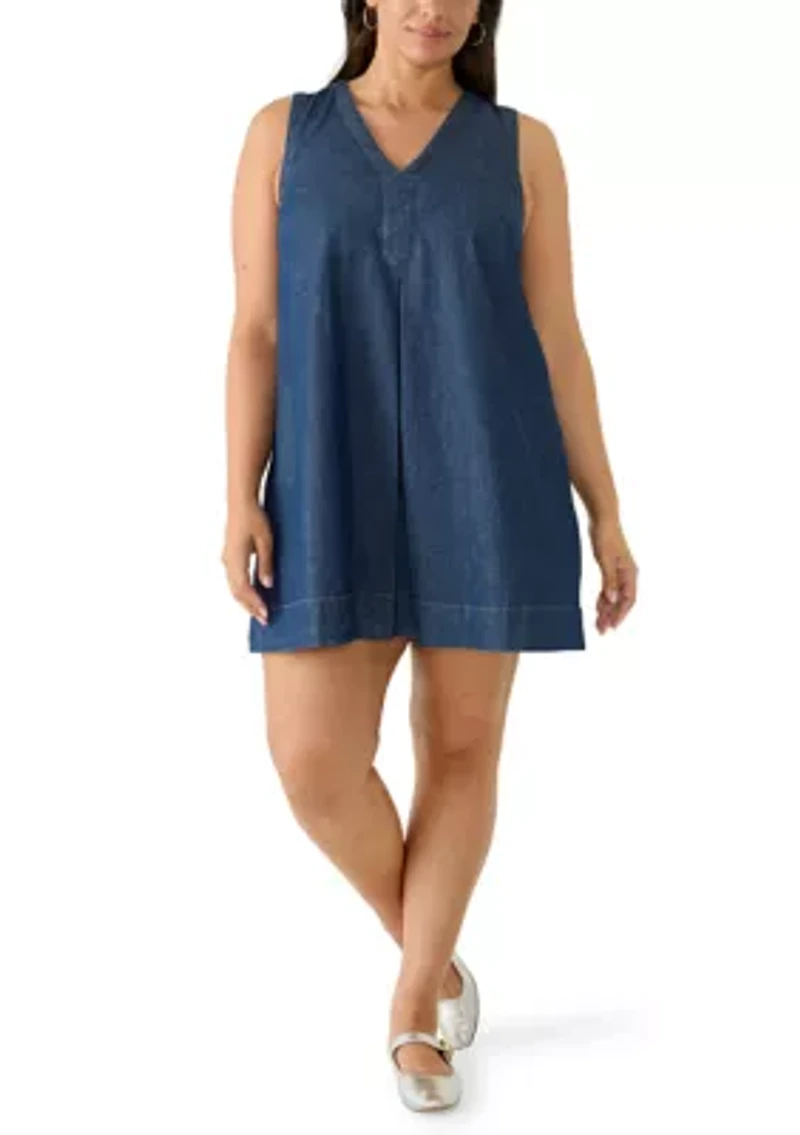 Plus Sleeveless Swing Mini Dress