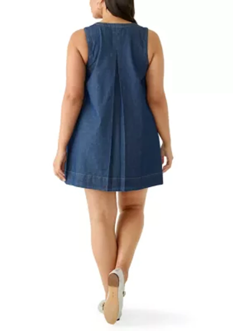 Plus Sleeveless Swing Mini Dress
