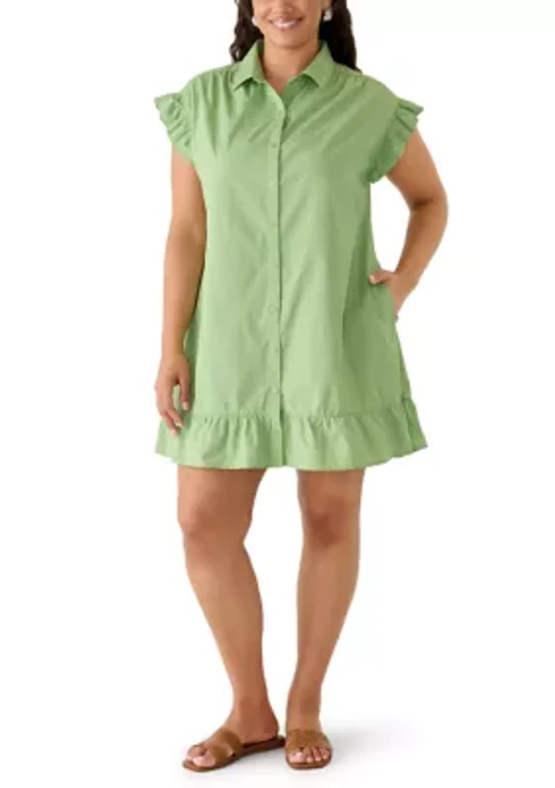 Women's Short Flutter Sleeve Mini Dress