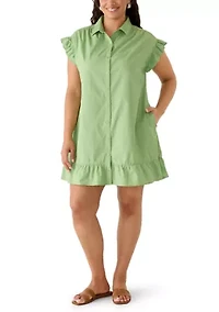 Women's Short Flutter Sleeve Mini Dress