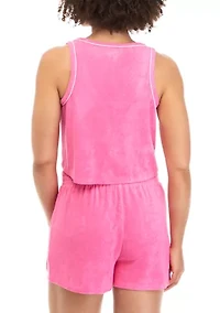 Juniors' Terry Cropped Tank