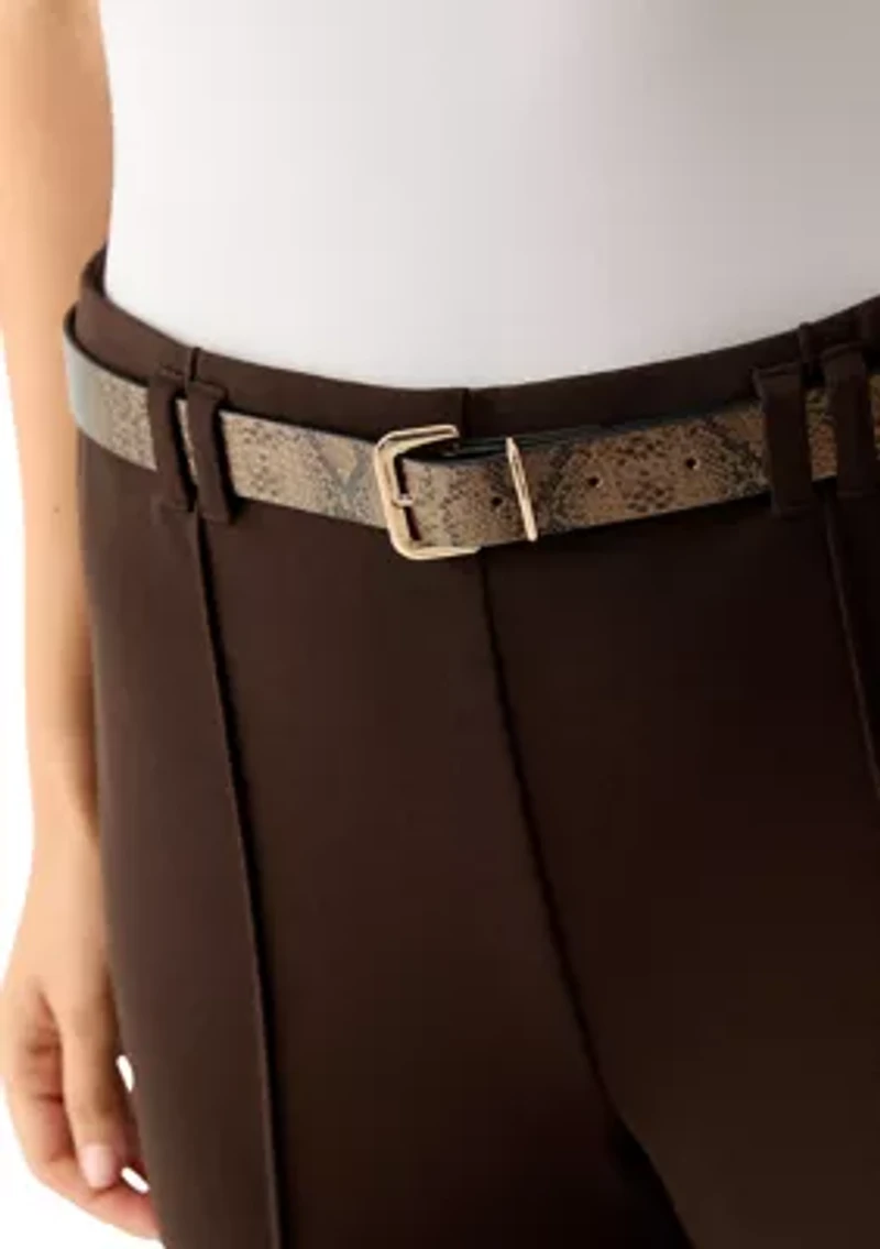 Women's Belted Wide Leg Pants