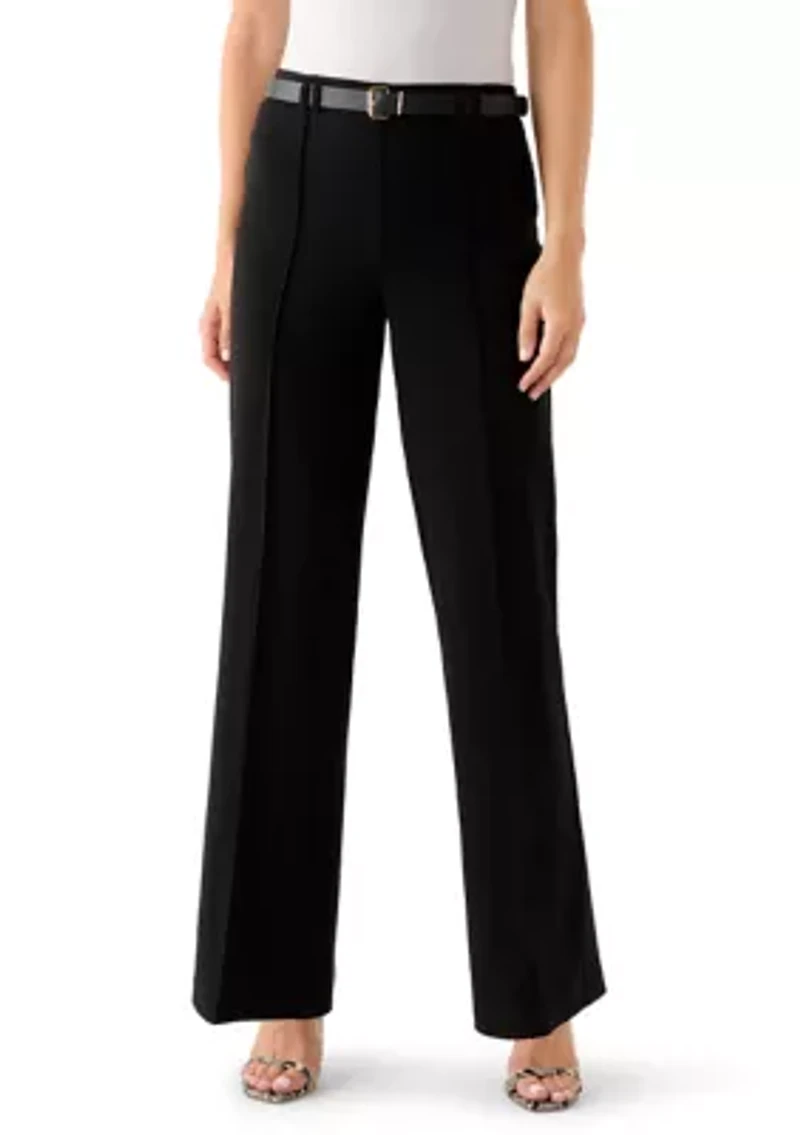 Women's Belted Wide Leg Pants