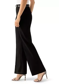 Women's Belted Wide Leg Pants