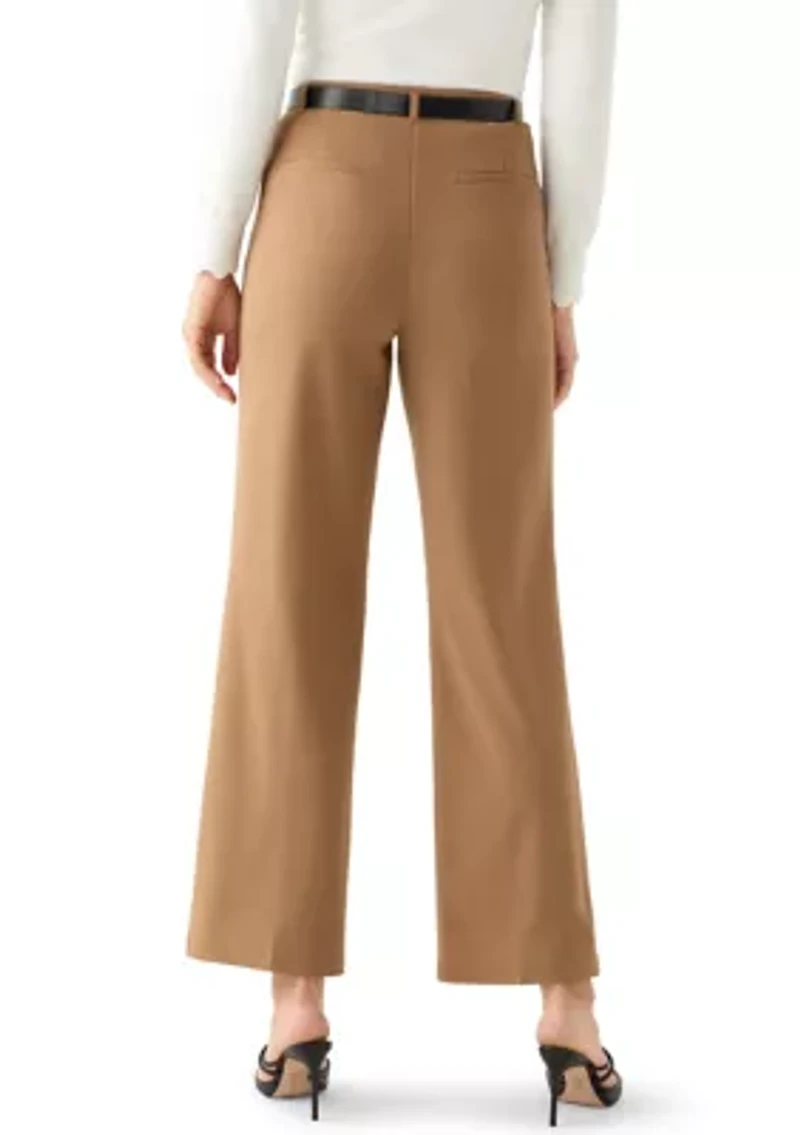 Women's Belted Wide Leg Pants