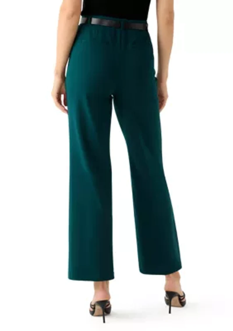 Women's Belted Wide Leg Pants