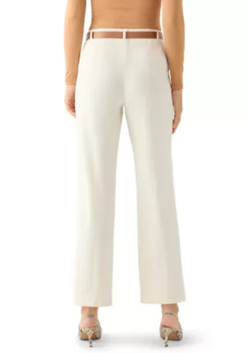 Women's Belted Wide Leg Pants