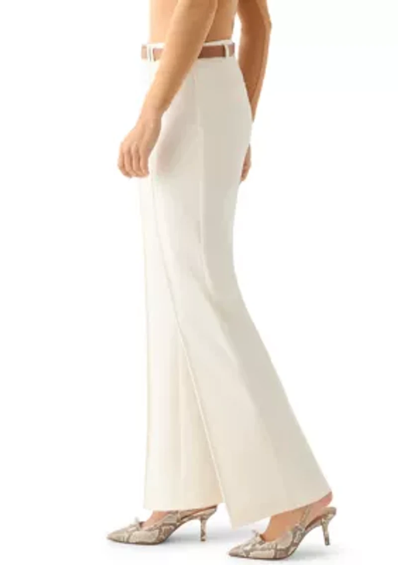 Women's Belted Wide Leg Pants