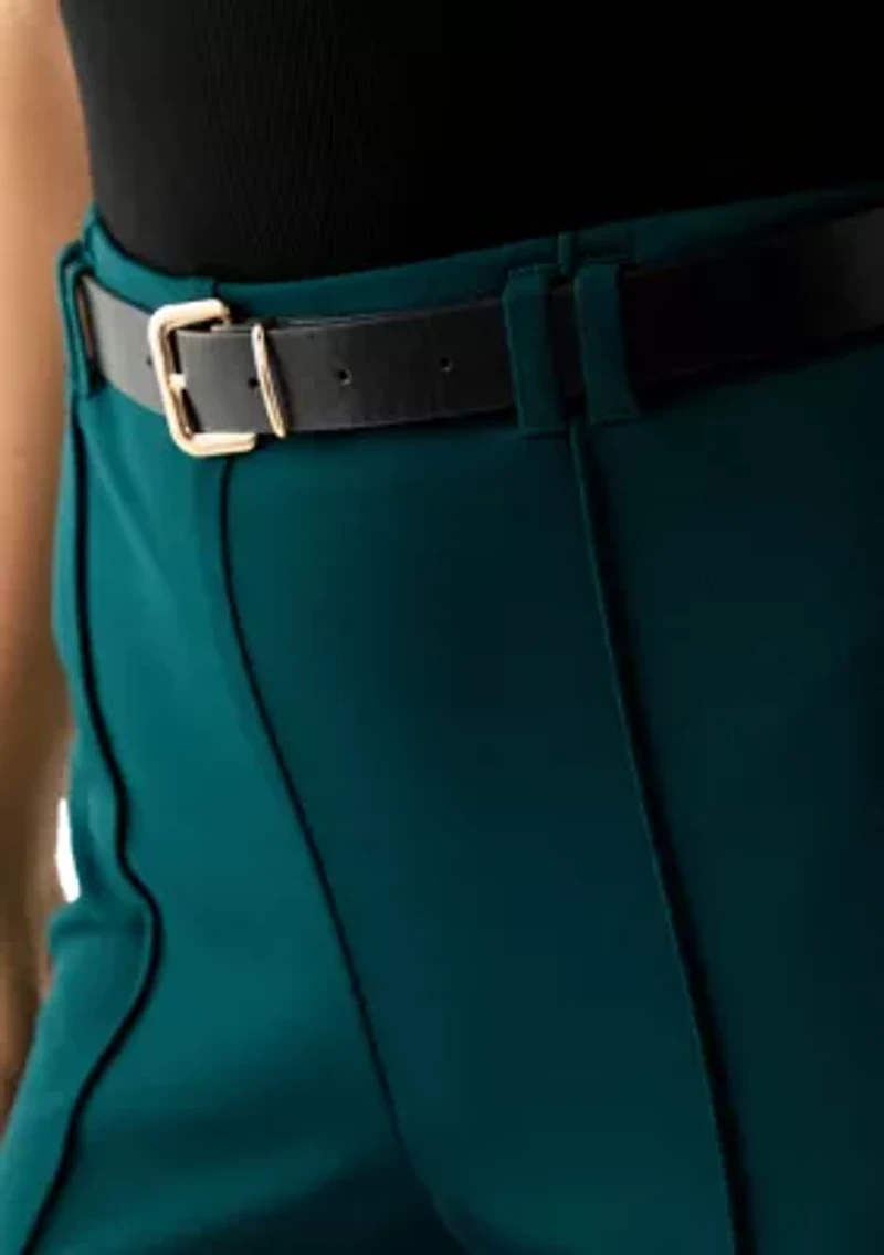 Women's Belted Wide Leg Pants