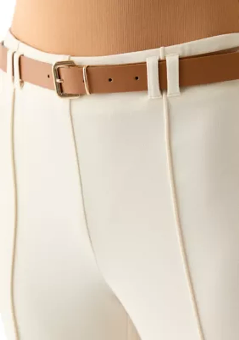 Women's Belted Wide Leg Pants