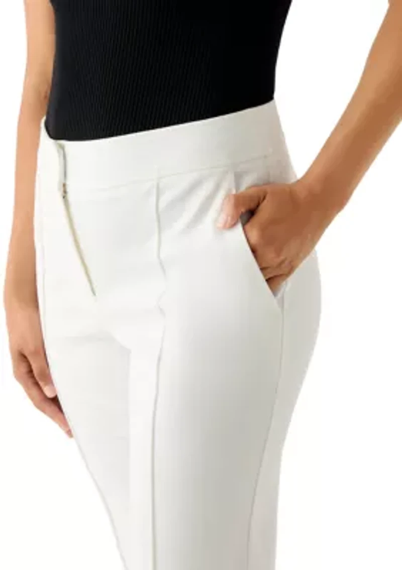 Women's Wide Leg Seamed Ponte Trousers