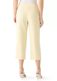 Women's Wide Leg Zip Front Cropped Pants